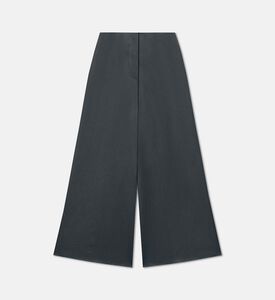 Zaniah Crinkled Satin Wide-leg Trousers