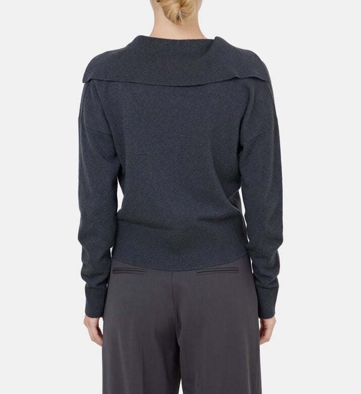 Cashmere Yarn Polo Top Cashmere Yarn Polo Top