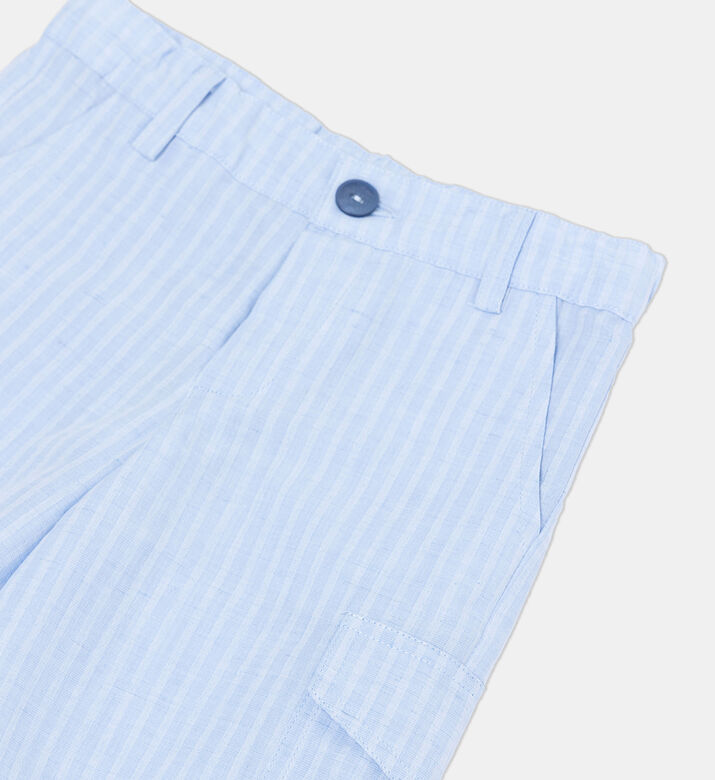 Striped Cotton Shorts