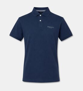 Hackett London Heritage Logo-print Button Placket Polo, Blue, M, Packshot View