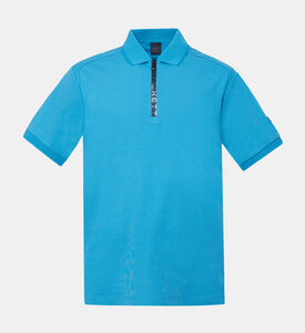 قميص بولو رياضي بنصف سحاب بقصة ضيقة