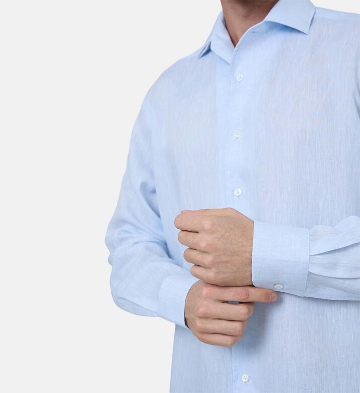 Pale Blue Linen Shirt
