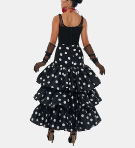 Polka Dots Puffy Midi Dress Polka Dots Puffy Midi Dress