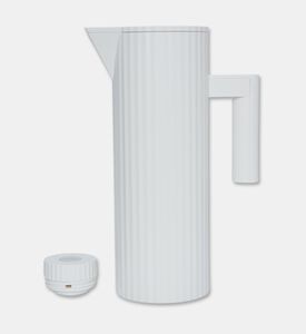 Alessi Plisse Jug Vacuum Glass, White, Packshot View