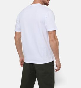 Karl Lagerfeld Silicone Logo-patch Short-sleeve T-shirt, White, M, Model View