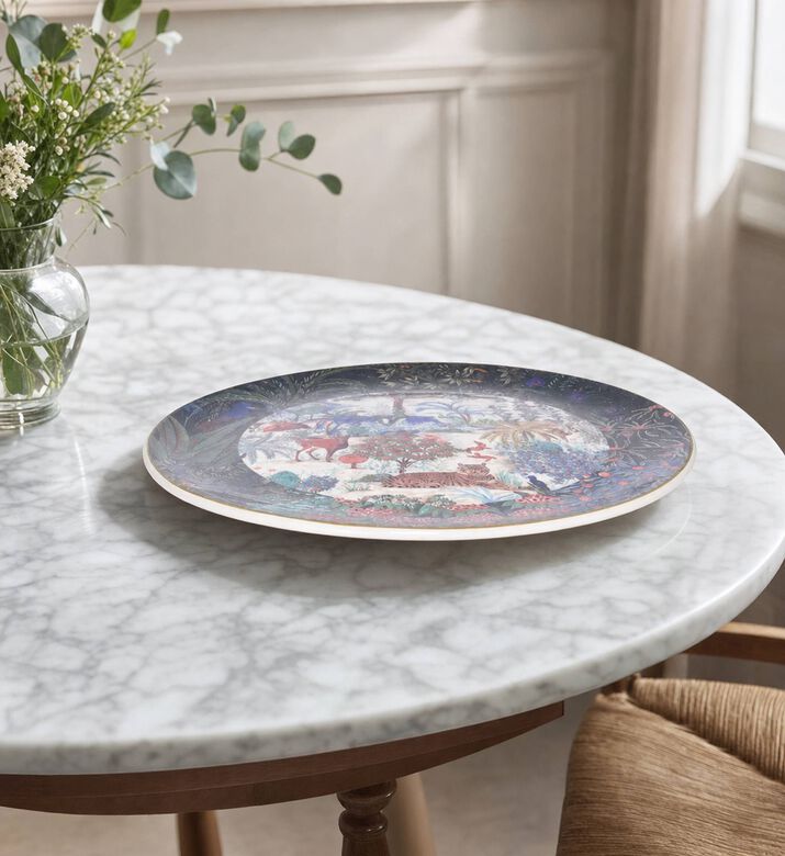 Gien Jardin Du Palais Cake Platter, Model View