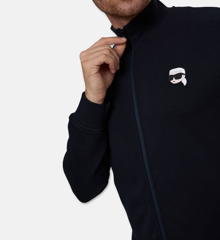 Karl Lagerfeld Jersey Zip-up Sweatshirt, Model View