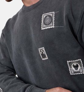 سويت شيرت قطن مطرز برقع