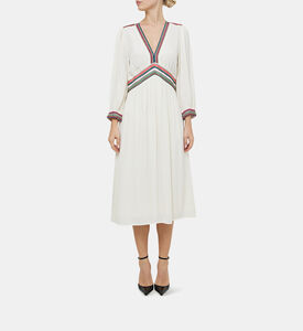 فستان تانيا ميدي بياقة V