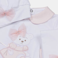Bow Bear Dungaree 3-piece Set