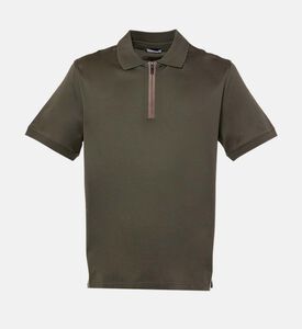 قميص بولو بسحّاب متباين