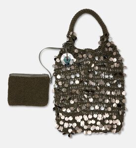 JW Anderson Sequin Mini Hobo Bag, Silver, Packshot View