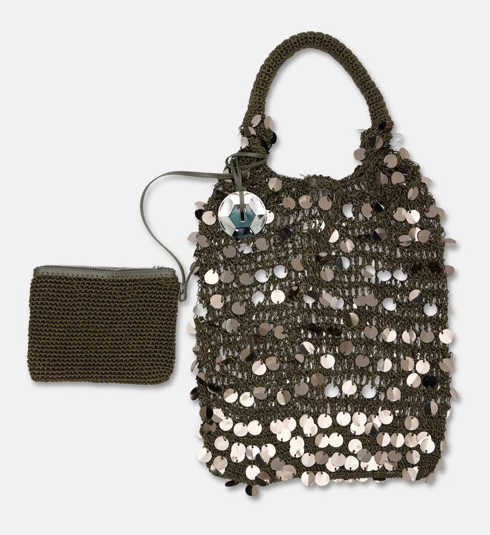 JW Anderson Sequin Mini Hobo Bag, Silver, Packshot View