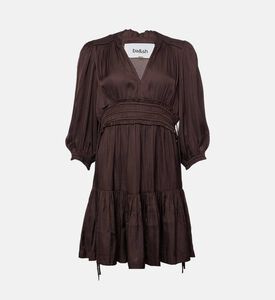Ba and Sh Puff Sleeve V-neck Flared Dress, Packshot View