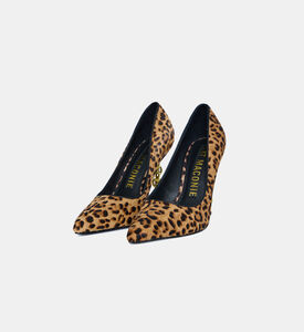 Lydia Leopard Stiletto Leather Pumps