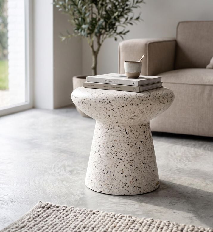 Versmissen Much Reinforced Concrete Stool, Packshot View