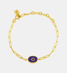 Ottoman Hands Chain Evil Eye Bracelet, Navy, Packshot View