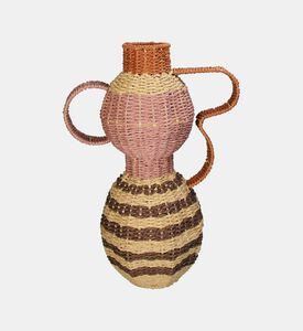 مزهرية ورقية طبيعية مخططة 33×33×47 سم