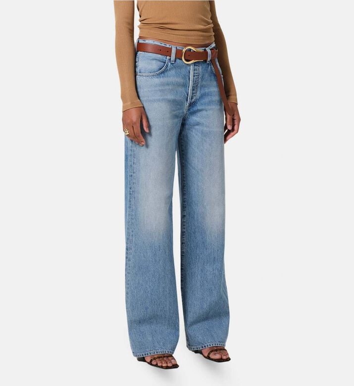 Citizen of Humanity Slip Pockets Button Closure Denim Pants, Model View