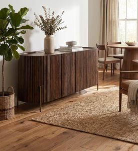 Versmissen Pogoro Mindi Steel Buffet Table, Packshot View