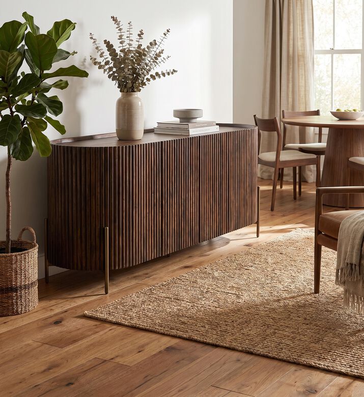Versmissen Pogoro Mindi Steel Buffet Table, Packshot View