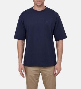 تيشيرت قطن فضفاض بلون بنفسجي