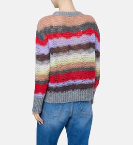 كنزة صوف متعددة الألوان