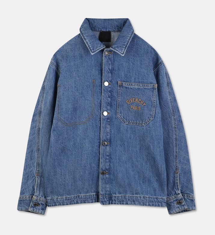 Givenchy Twisted Seam Denim Utility Overshirt, Packshot View