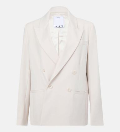 Double-breasted Twill Blazer