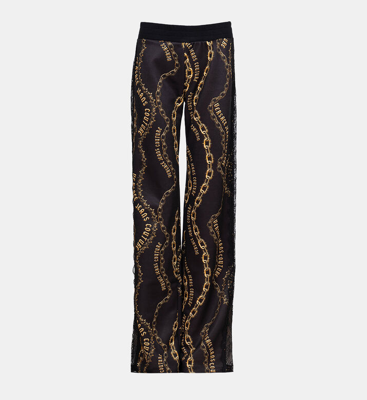 Chain-print Flared Pants