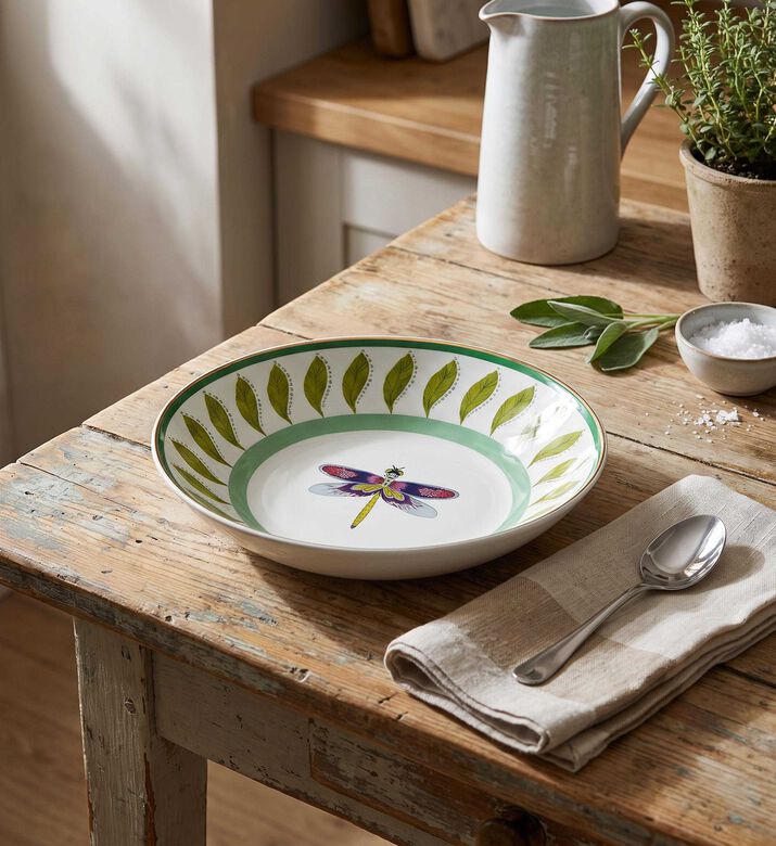 Baci Milano Amazzonia Libellule Soup Plate, Model View