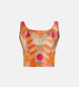 Nermin Brocade Crop Top