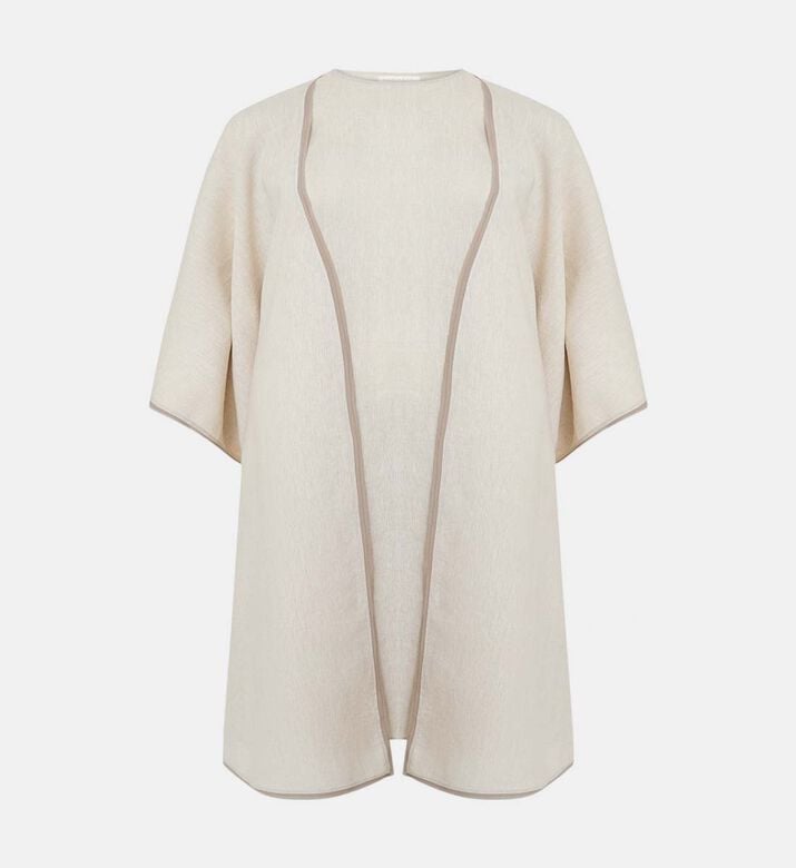 Godalia Long-sleeve Flared Kaftan, Beige, Packshot View