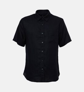 Vince Button Down Short-sleeve Shirt, Black, Xl, Packshot View