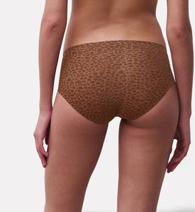 Chantelle Leopard-print Shorty Panties, Brown, Model View