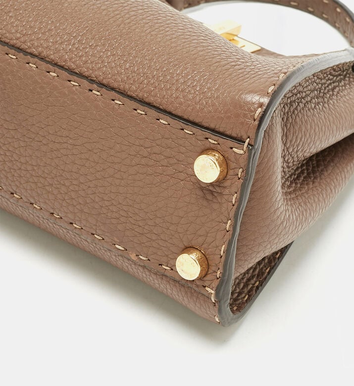 Fendi Preowned Fendi Brown Mini Peekaboo Top Handle Bag, Packshot View