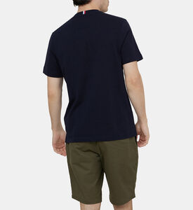 تيشيرت قطن مزين بنقشة أحرف العلامة