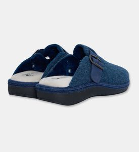 Salvi Metal Buckle Wool-blend Mules, Blue, Eu-40, Packshot View