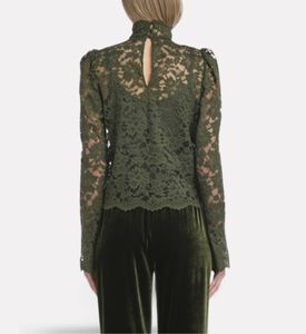 Luisa Spagnoli Luchetto Floral-lace Gathered Shoulders Blouse, Model View