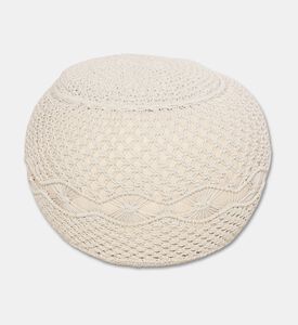 Home Deco and More Flufa Natural Cotton Pouf, Packshot View