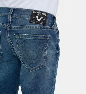 Five-pockets Dark Wash Straight-fit Pants