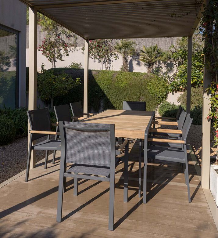 طاولة طعام عنبر مع 8 كراسي