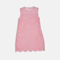 Lace-detailed Sleeveless Mini Dress