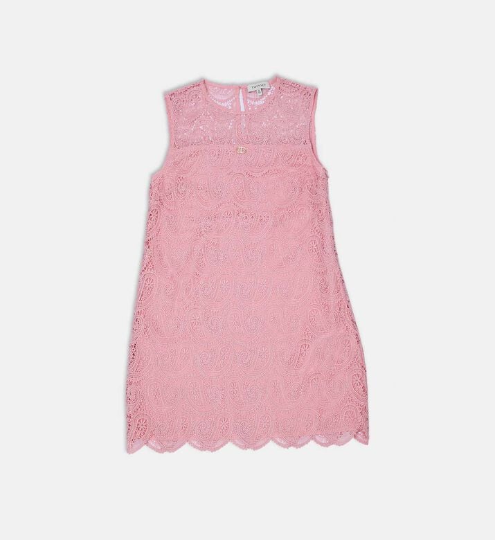Lace-detailed Sleeveless Mini Dress