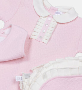 طقم دنغري بتطريزات متداخلة 3 قطع