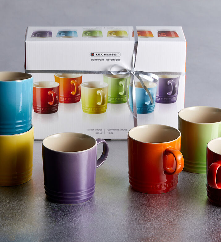 طقم أكواب قوس قزح 6 قطع