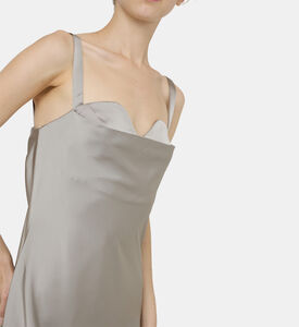 فستان أيري منسدل ساتان ميدي