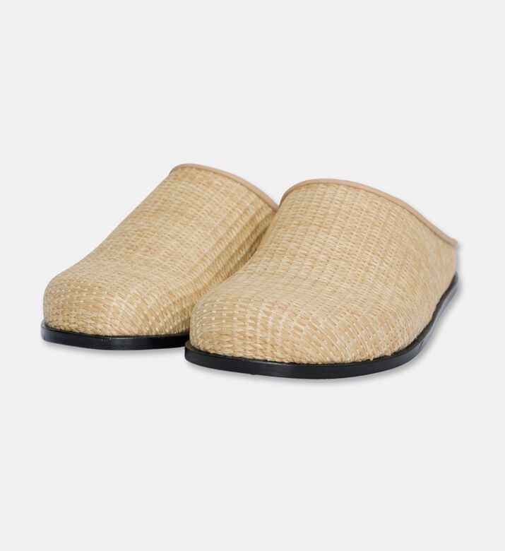 Alohas Oliver Ankle Ties Flat Mules, Natural, Eu-40, Packshot View