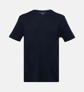 Vince Cotton Crewneck T-shirt, Blue, M, Packshot View