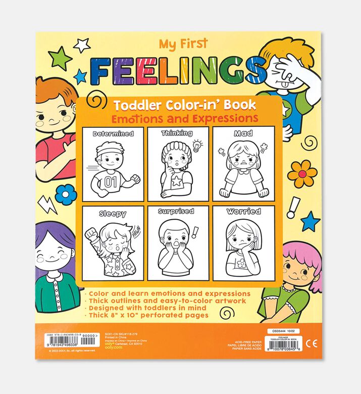 Ooly Color Book Toddler Feelings, Packshot View